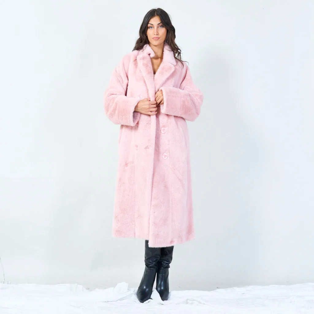 Oversized faux fur coat wholesale