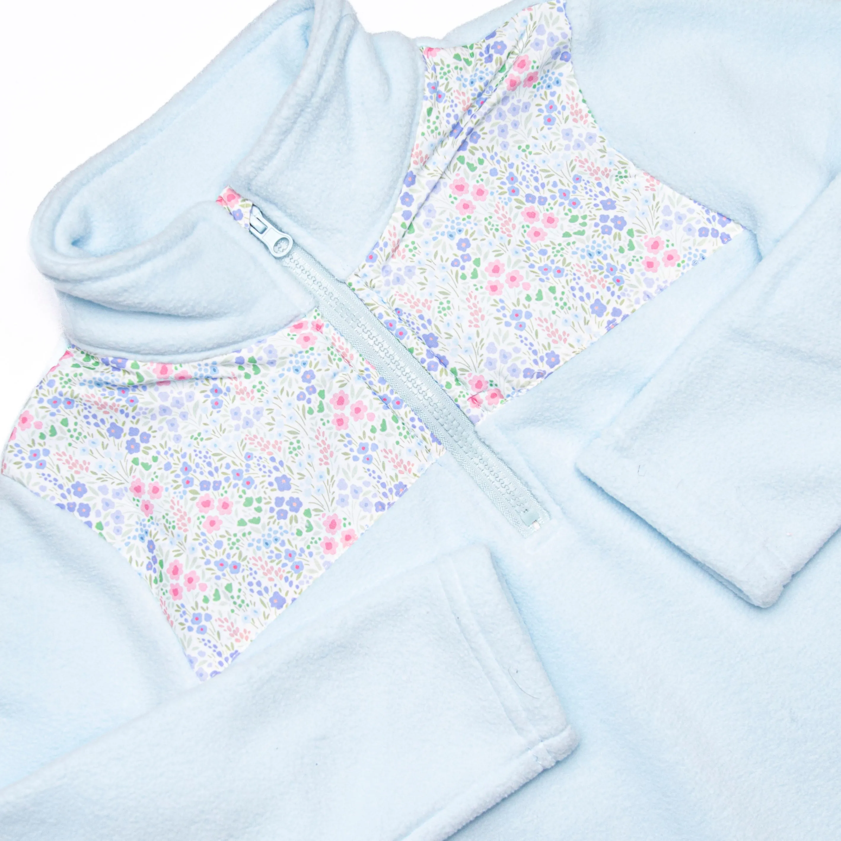 Paisley Fleece Pullover, Blue