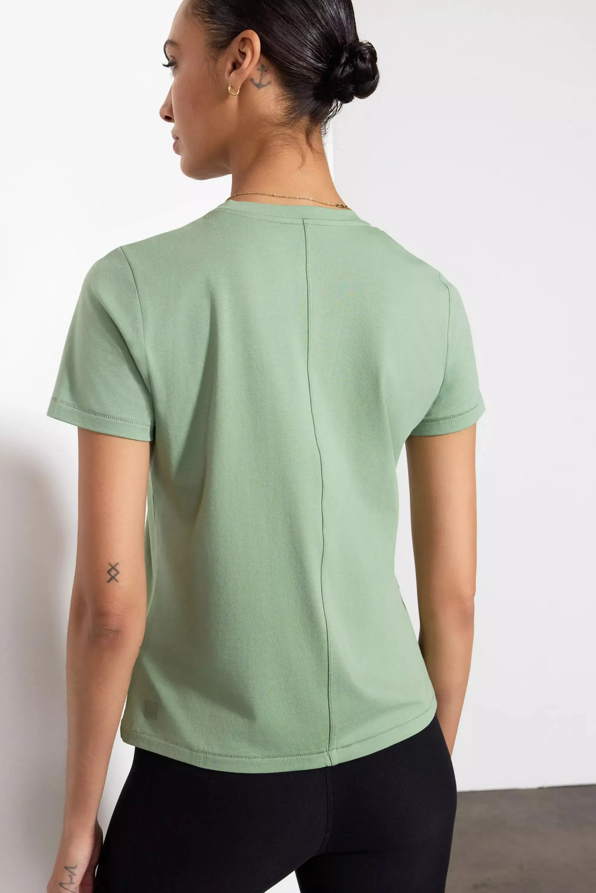 Pima Cotton Classic Fit Tee - Hedge Green