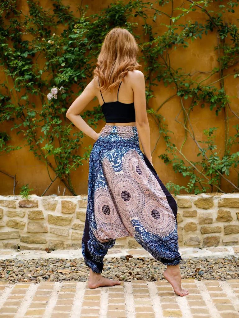 Pink Mandala Low Cut Harem Pants