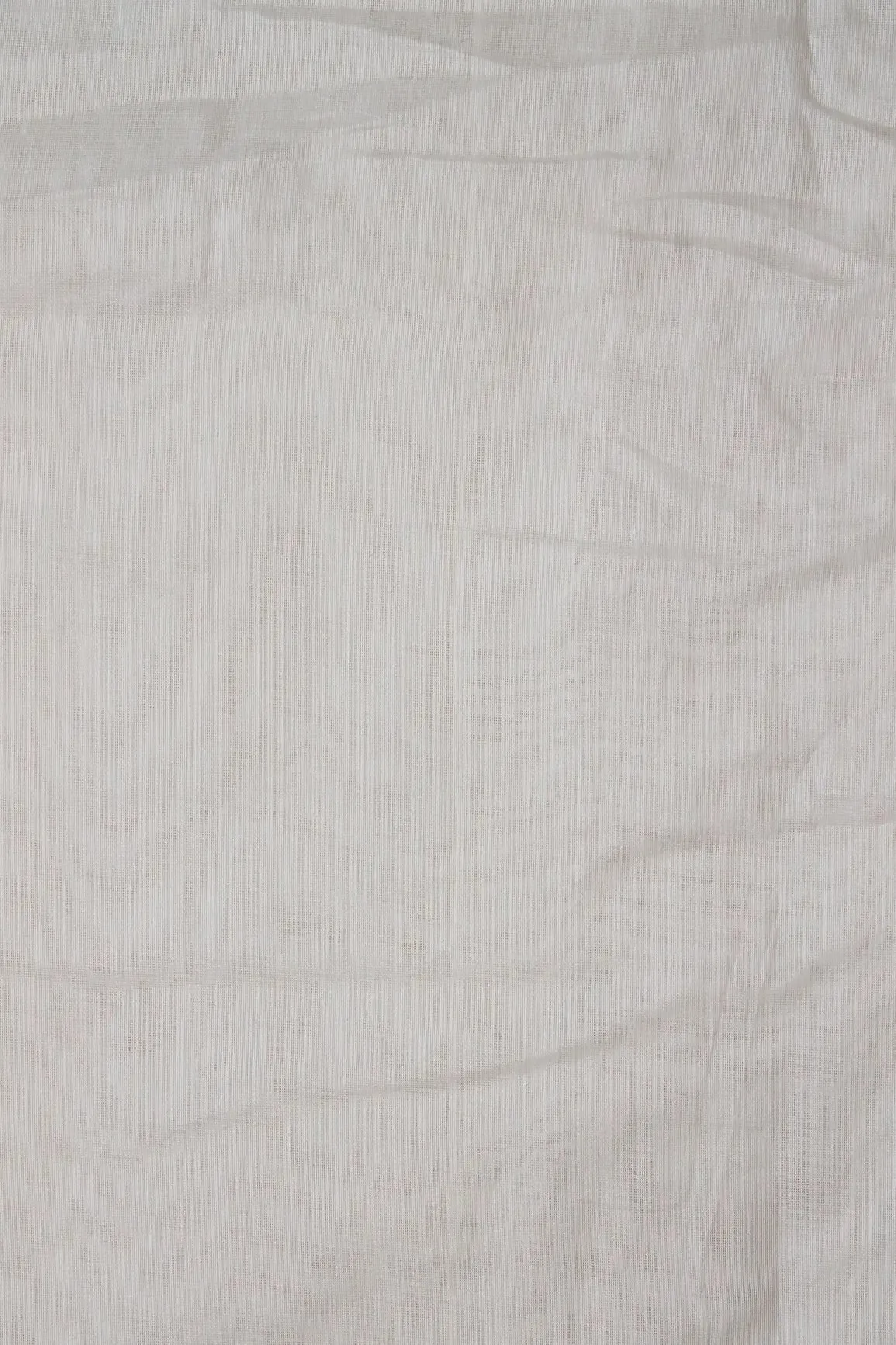 Plain Off White Polyester Chanderi Silk Fabric