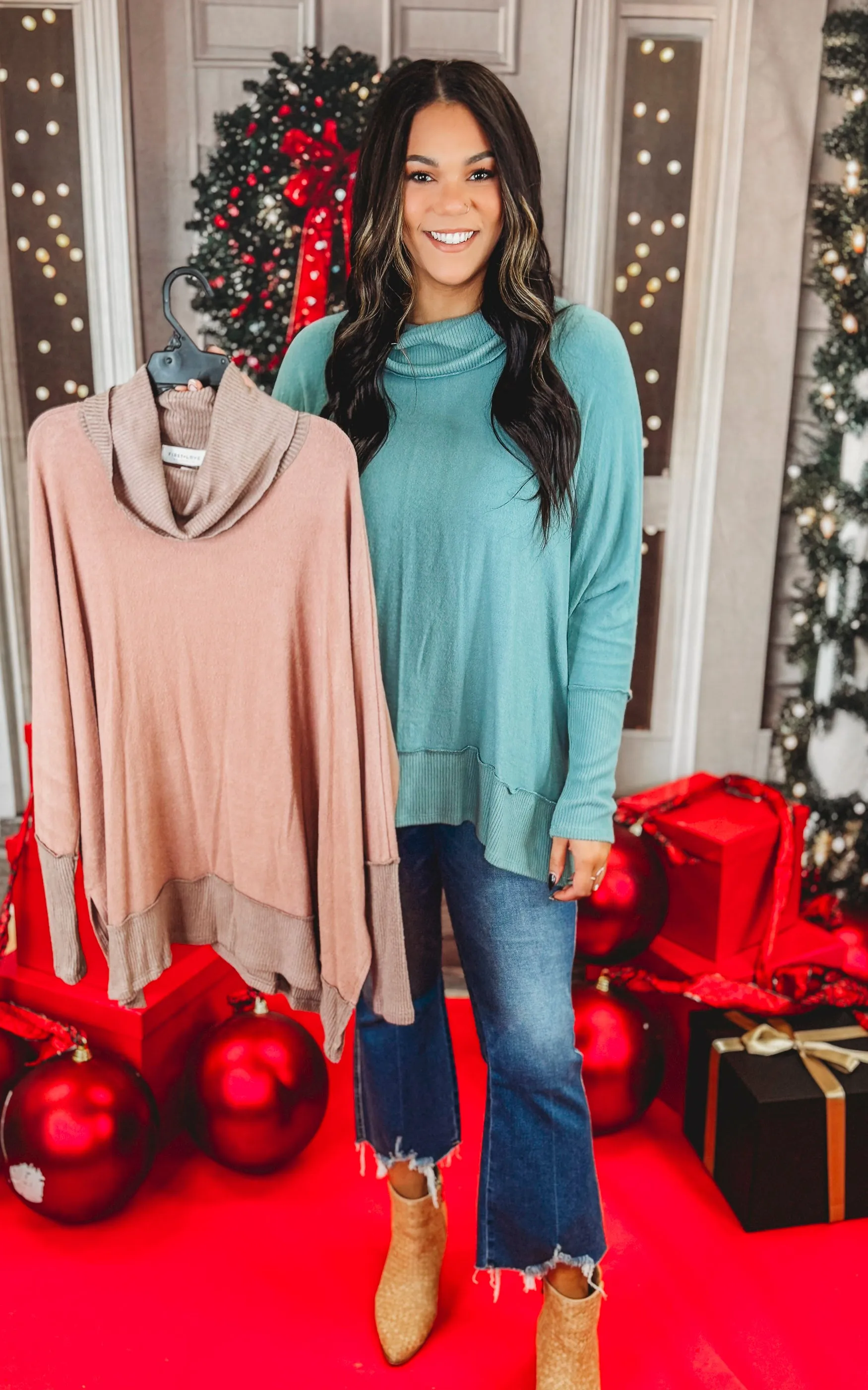 Ready for Everything Dolman Cowl Neck Top