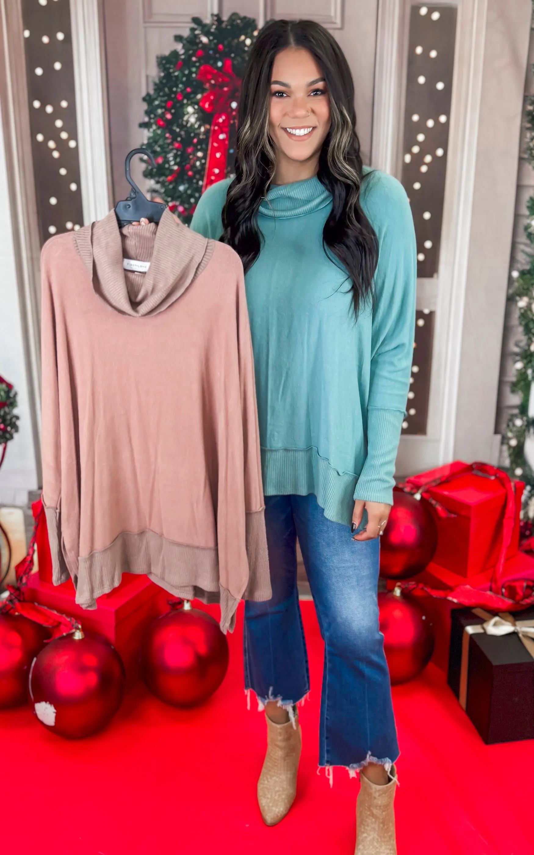 Ready for Everything Dolman Cowl Neck Top