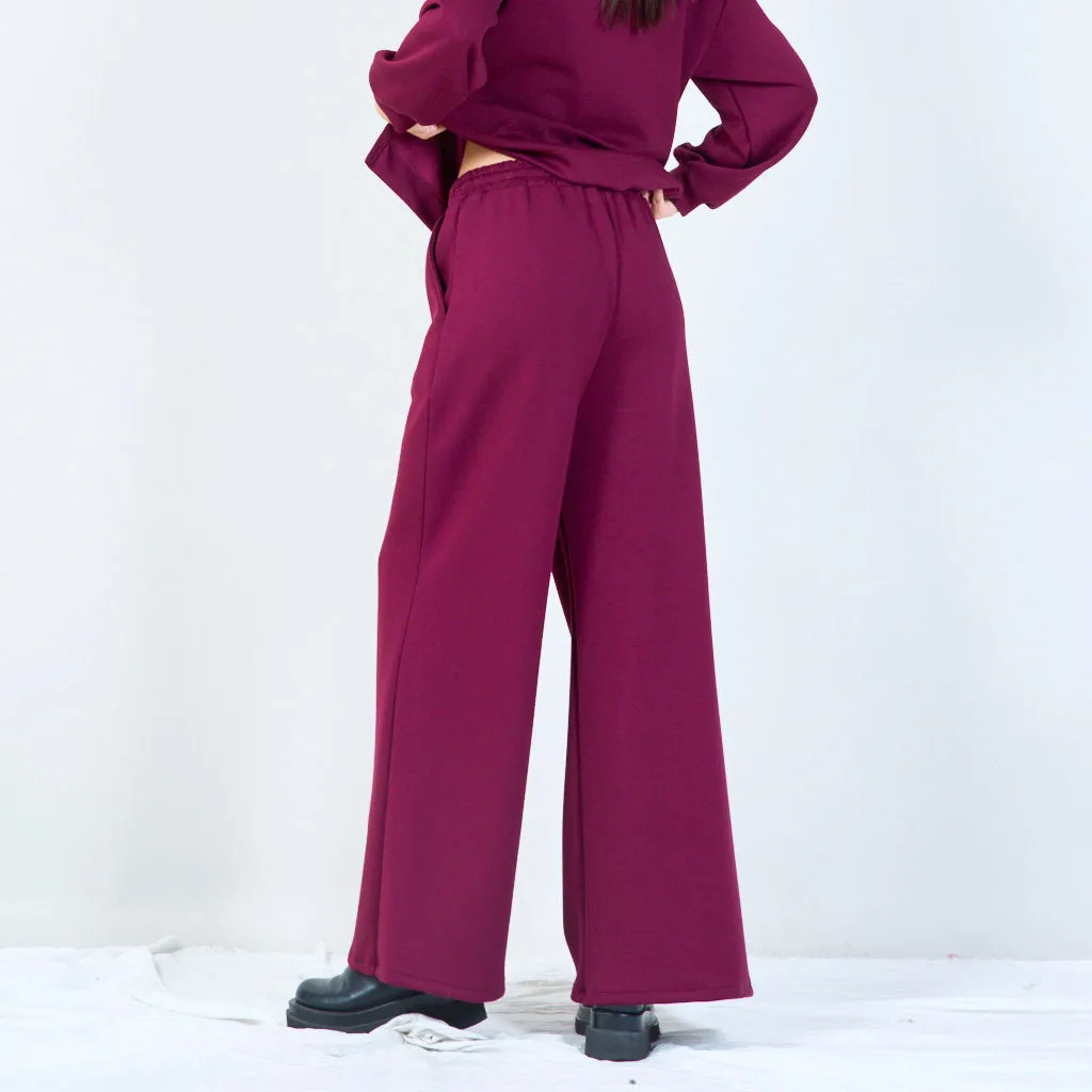 Relaxed wide-leg drawstring pants wholesale