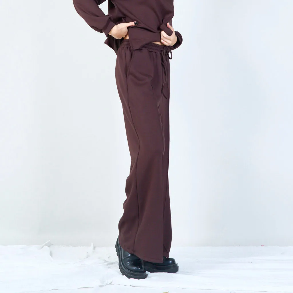 Relaxed wide-leg drawstring pants wholesale