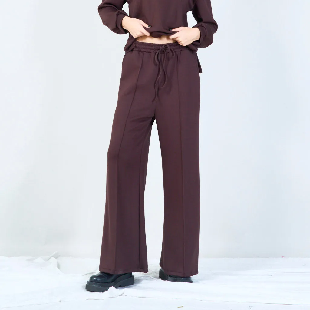 Relaxed wide-leg drawstring pants wholesale