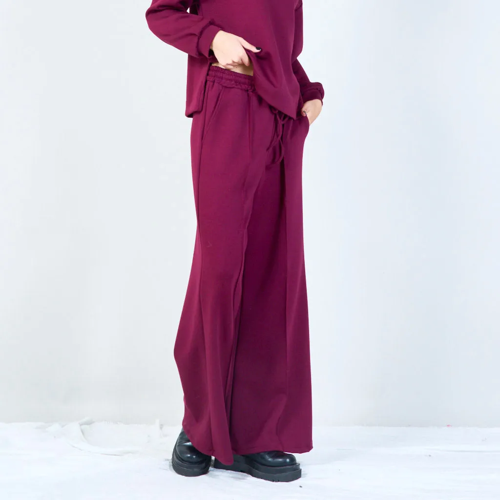 Relaxed wide-leg drawstring pants wholesale