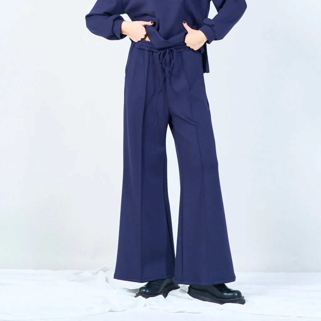 Relaxed wide-leg drawstring pants wholesale