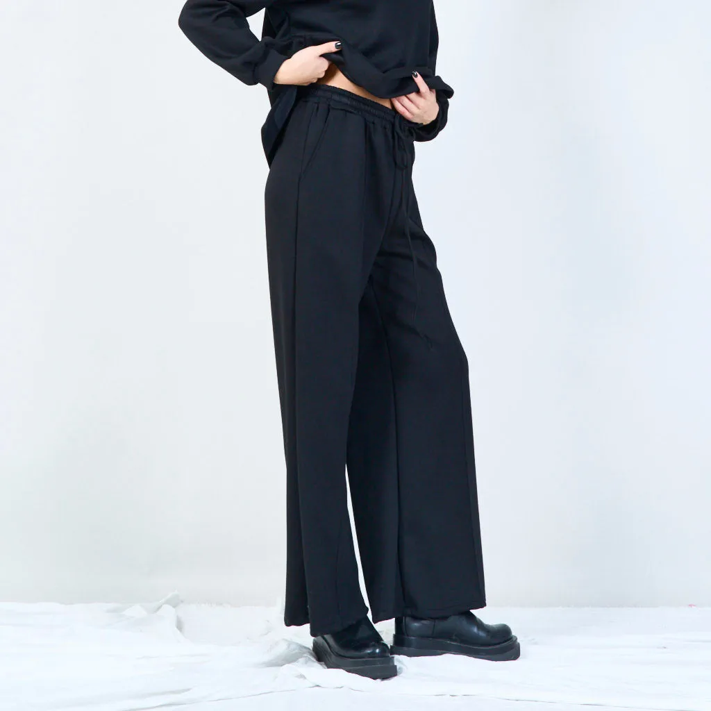 Relaxed wide-leg drawstring pants wholesale