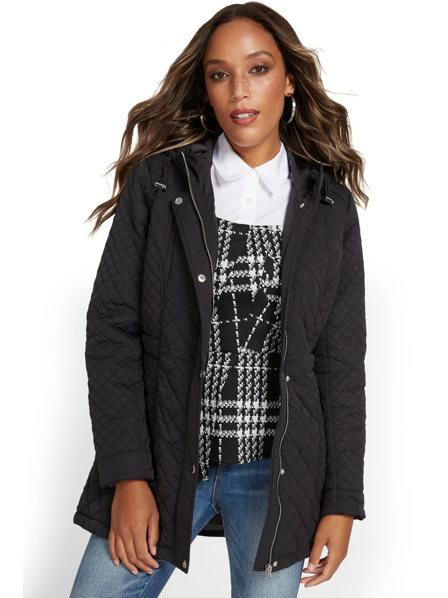 REPREVE® Long Quilted Coat