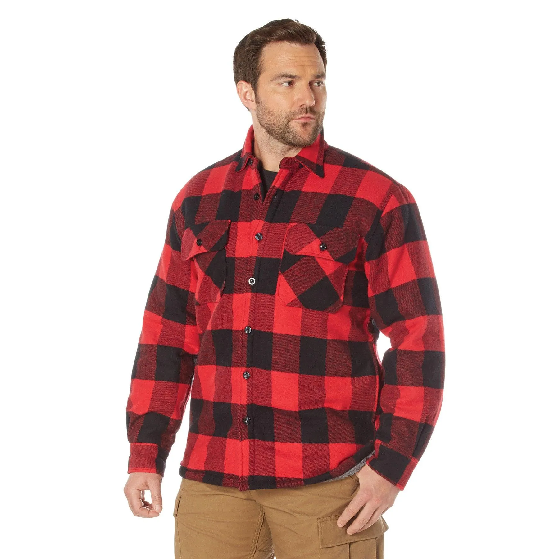 Rothco Extra Heavyweight Buffalo Plaid Sherpa Lined Flannel Shirts