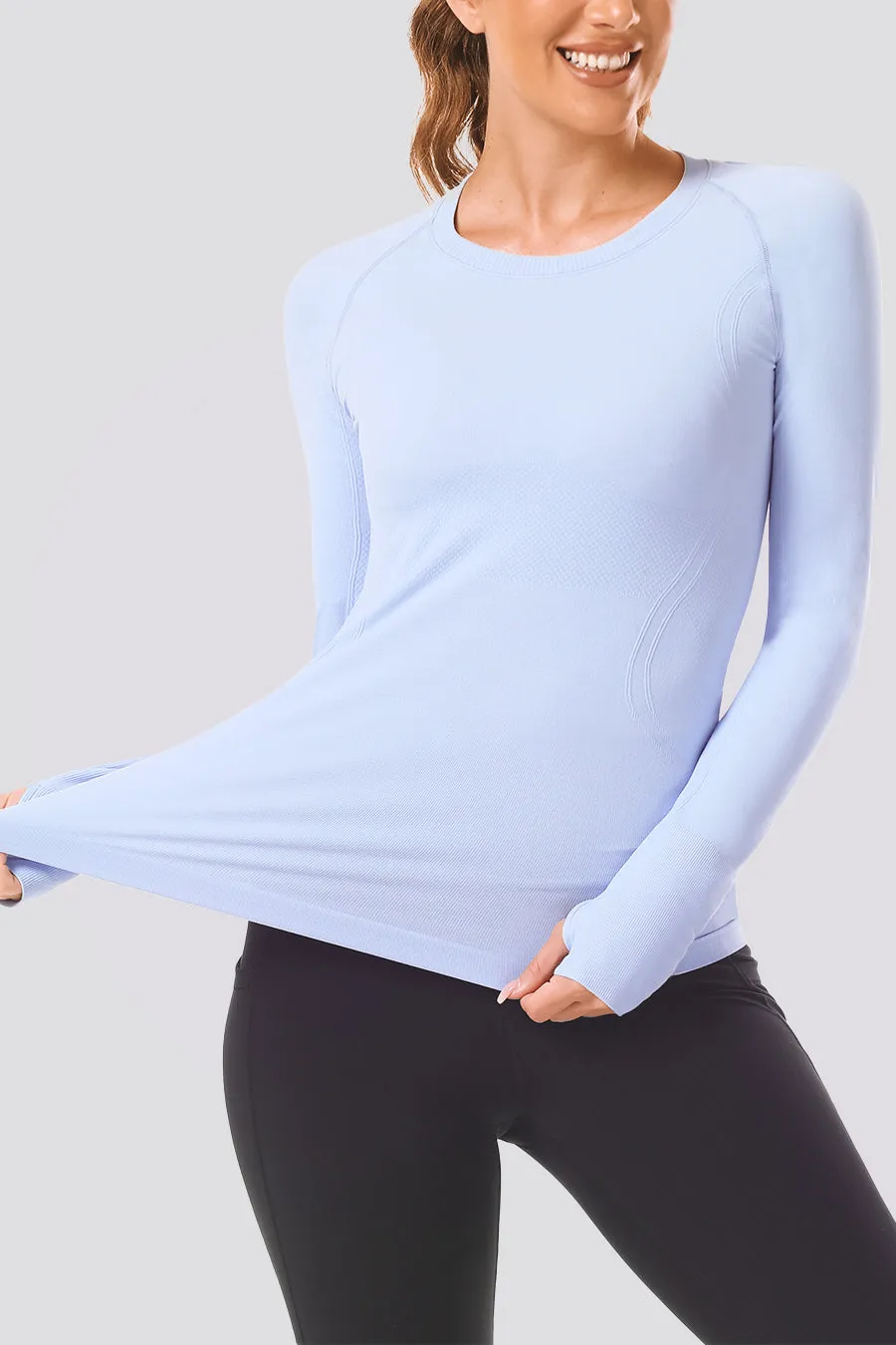 Seamless Long Sleeve Tops （Thumb Hole）