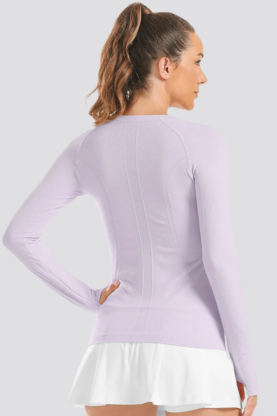 Seamless Long Sleeve Tops （Thumb Hole）