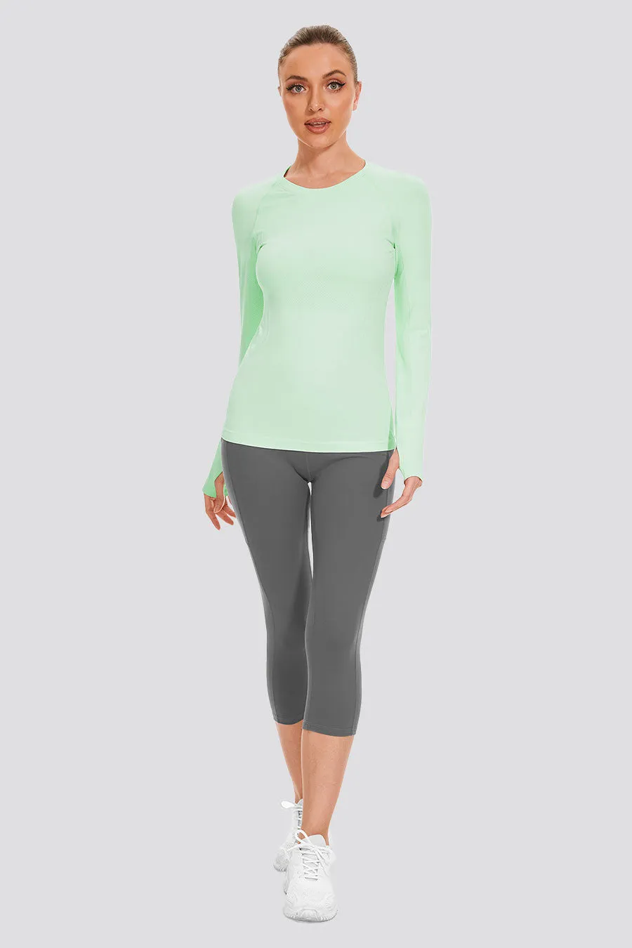 Seamless Long Sleeve Tops （Thumb Hole）