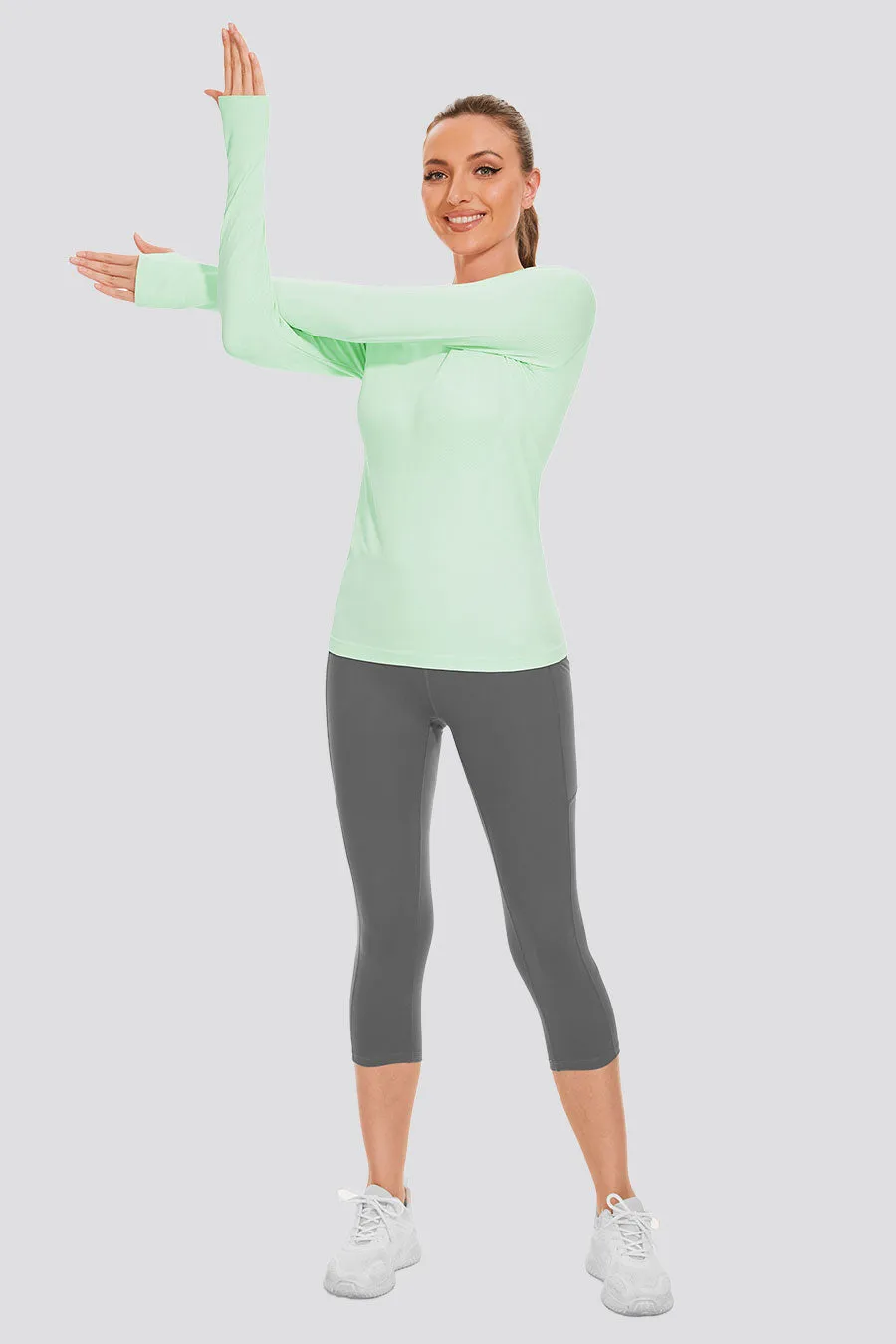 Seamless Long Sleeve Tops （Thumb Hole）