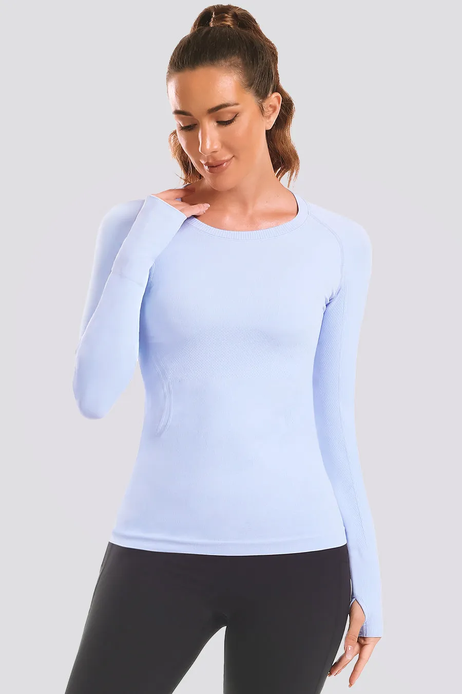 Seamless Long Sleeve Tops （Thumb Hole）