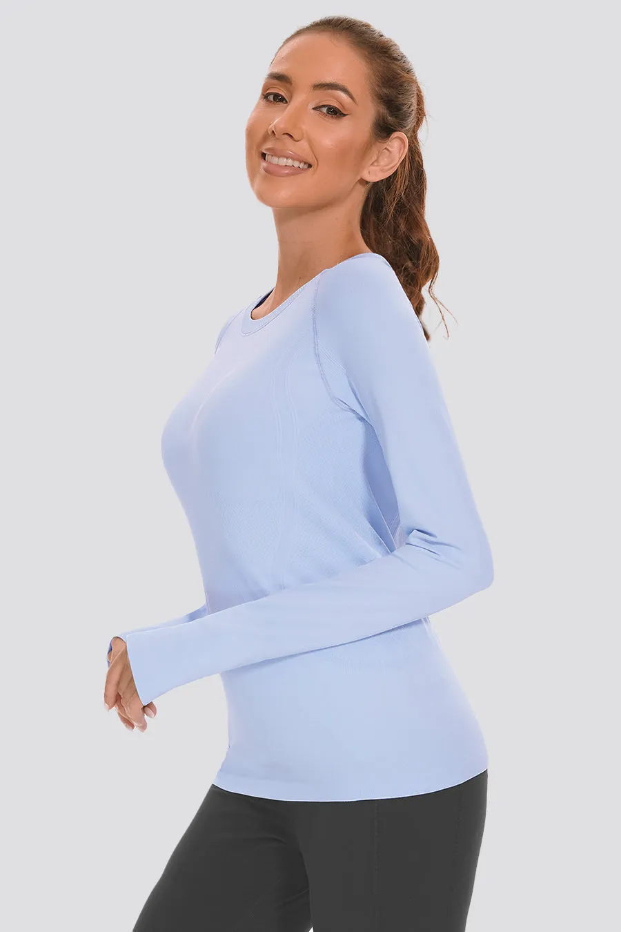 Seamless Long Sleeve Tops （Thumb Hole）