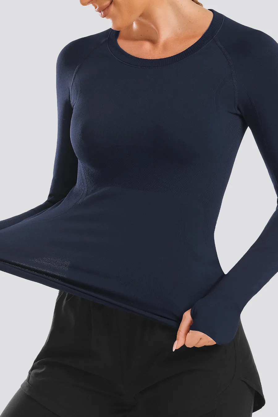 Seamless Long Sleeve Tops （Thumb Hole）