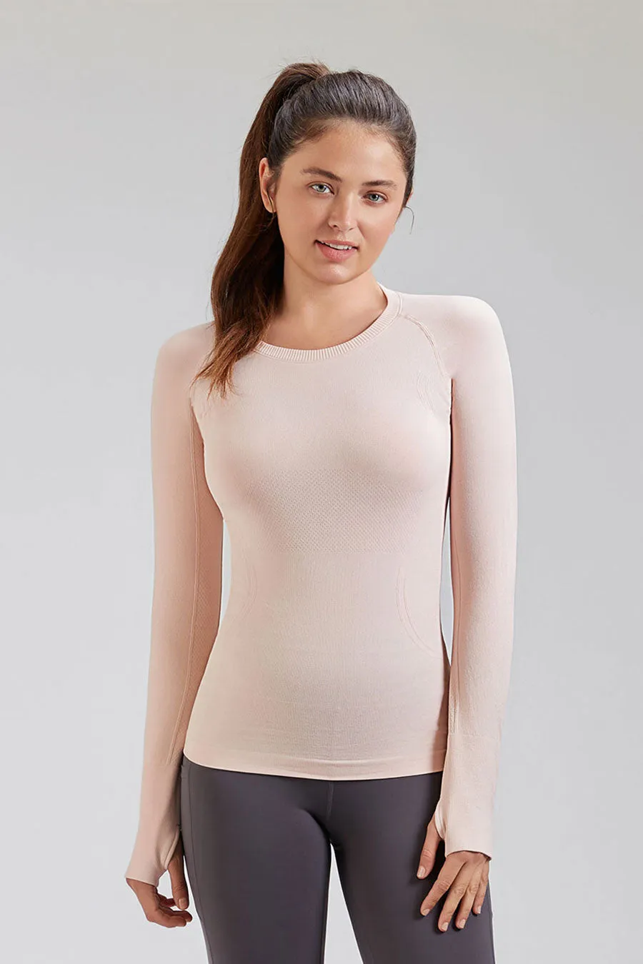 Seamless Long Sleeve Tops （Thumb Hole）