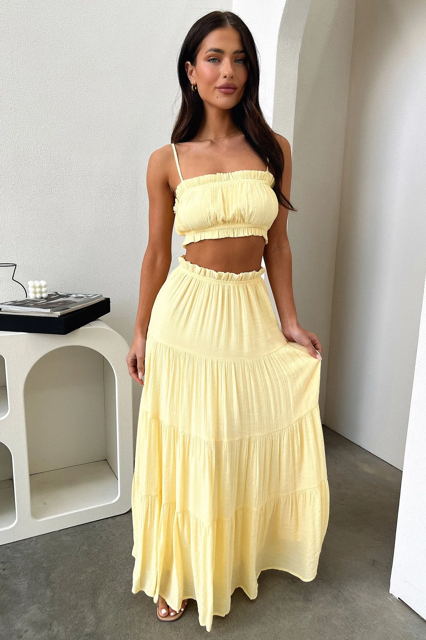 Selina Maxi Skirt - Yellow