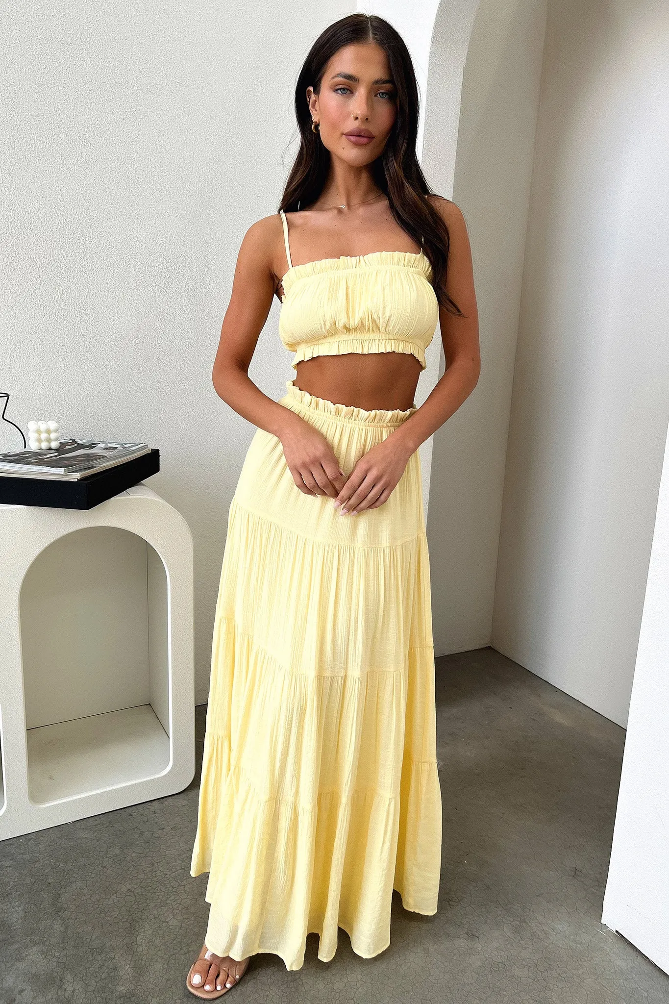 Selina Maxi Skirt - Yellow