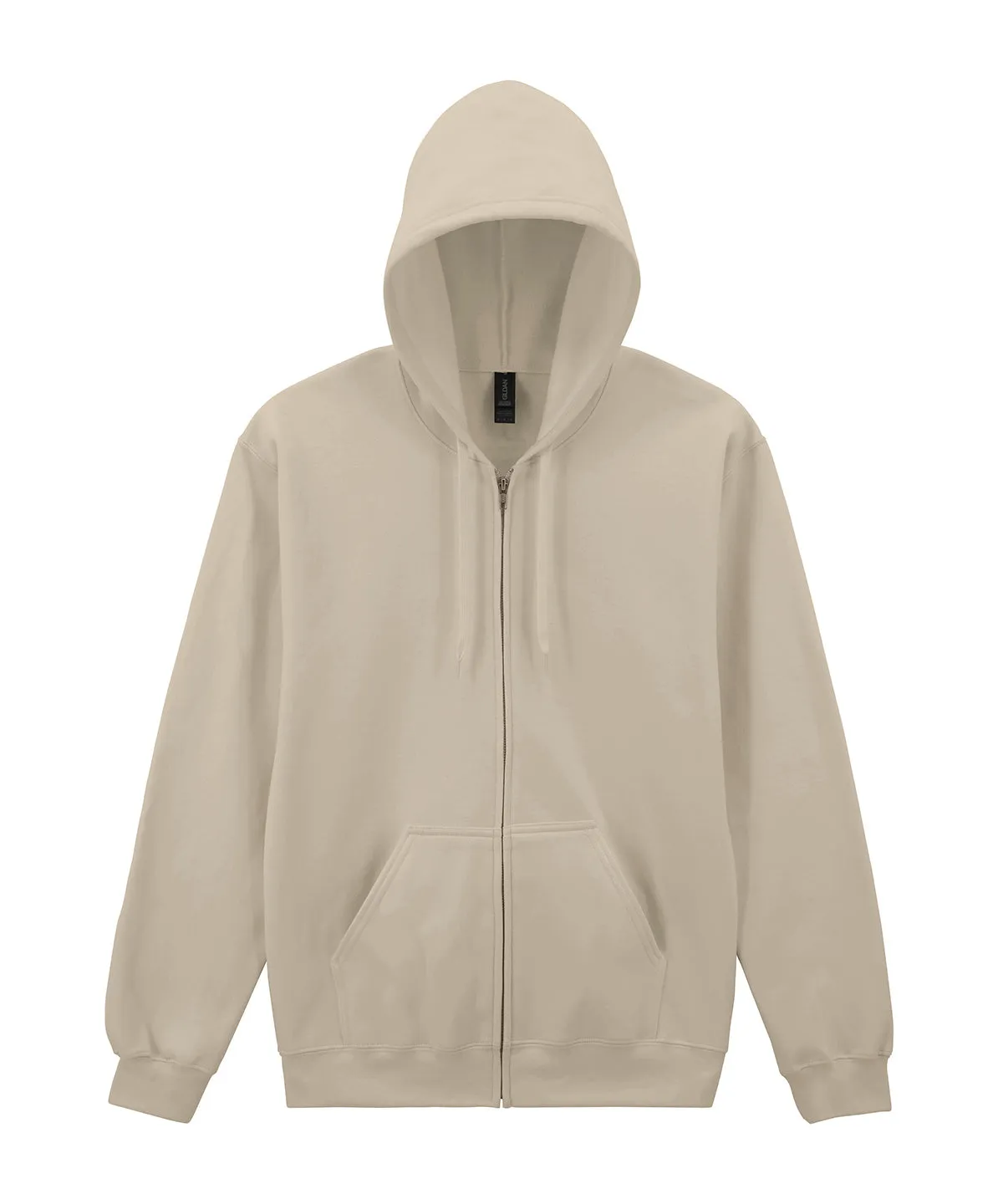 Softstyle midweight fleece adult full-zip hooded sweatshirt | Sand