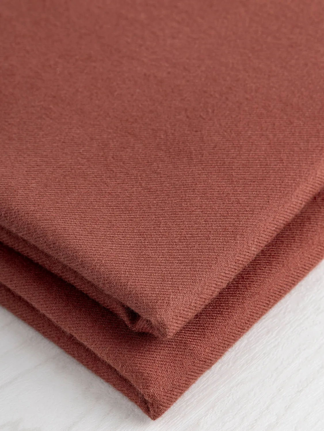 Solid Cotton Flannel Twill - Brick - Swatch