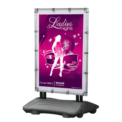 STREET-MASTER™ Pavement Sidewalk Sign with Fillable Water Base (for 24” x 36” Banners)