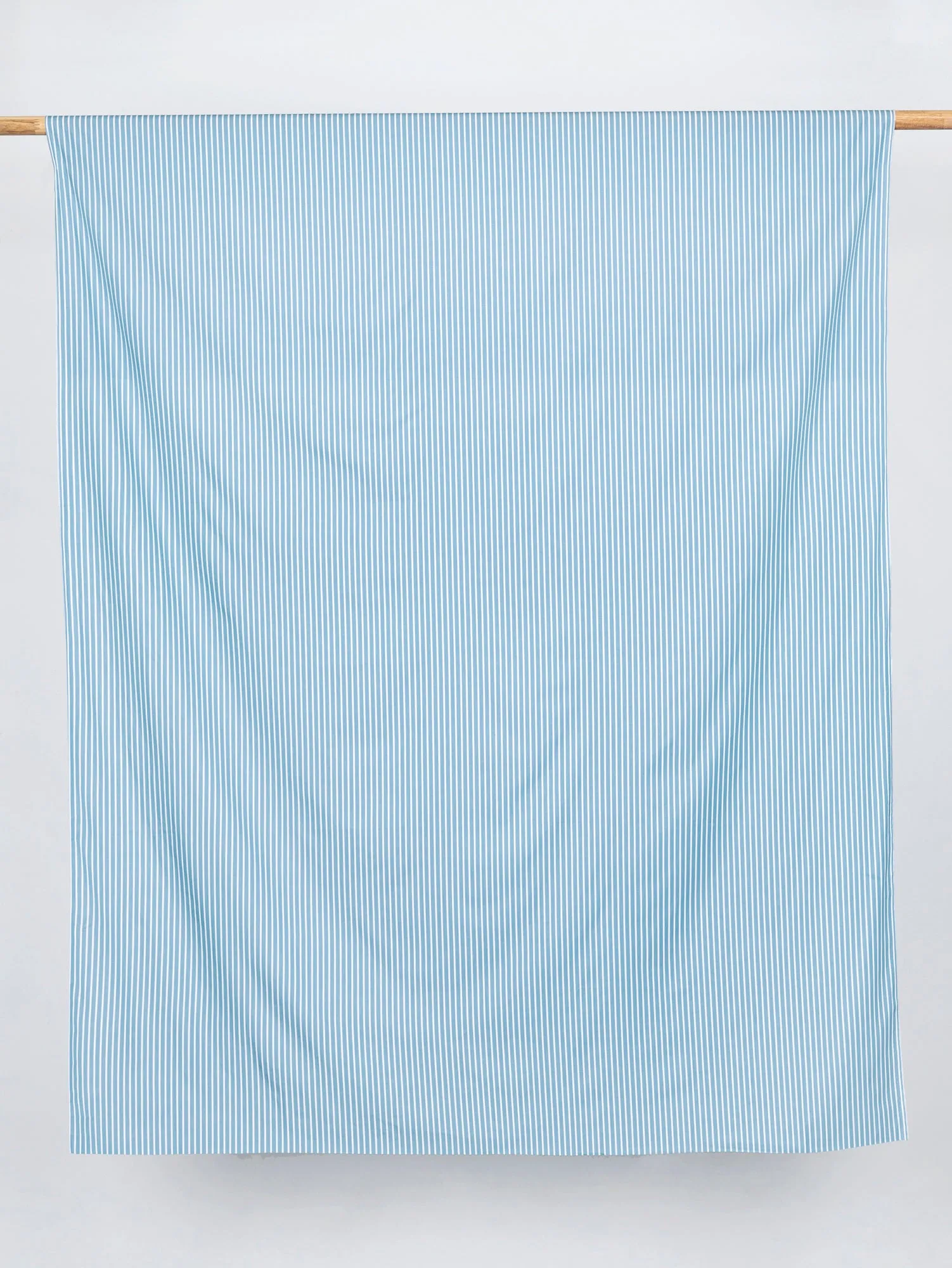 Stripe Cotton Poplin Shirting - Teal   White