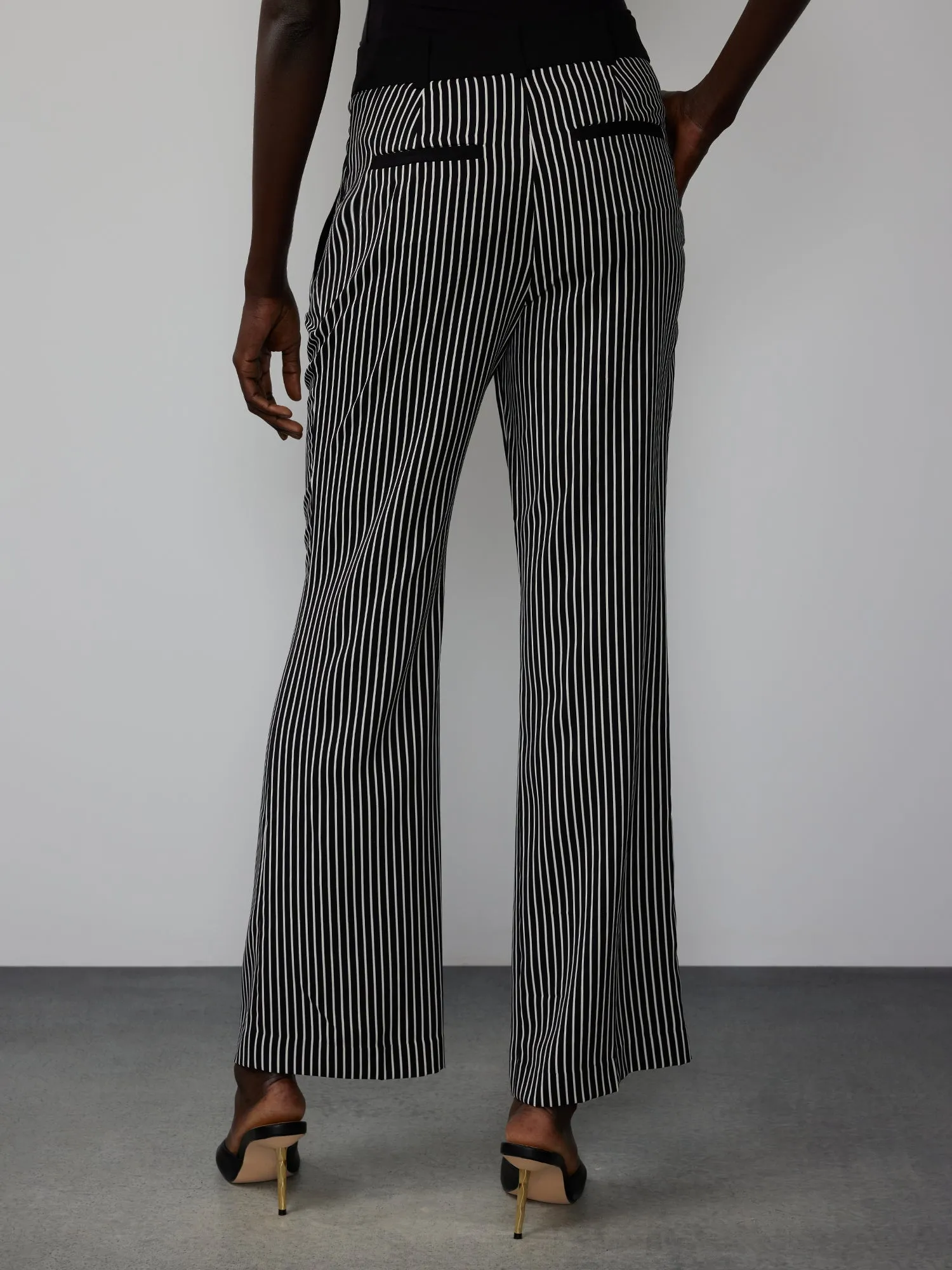 Tall Yarn-Dyed Striped Wide Leg Pant