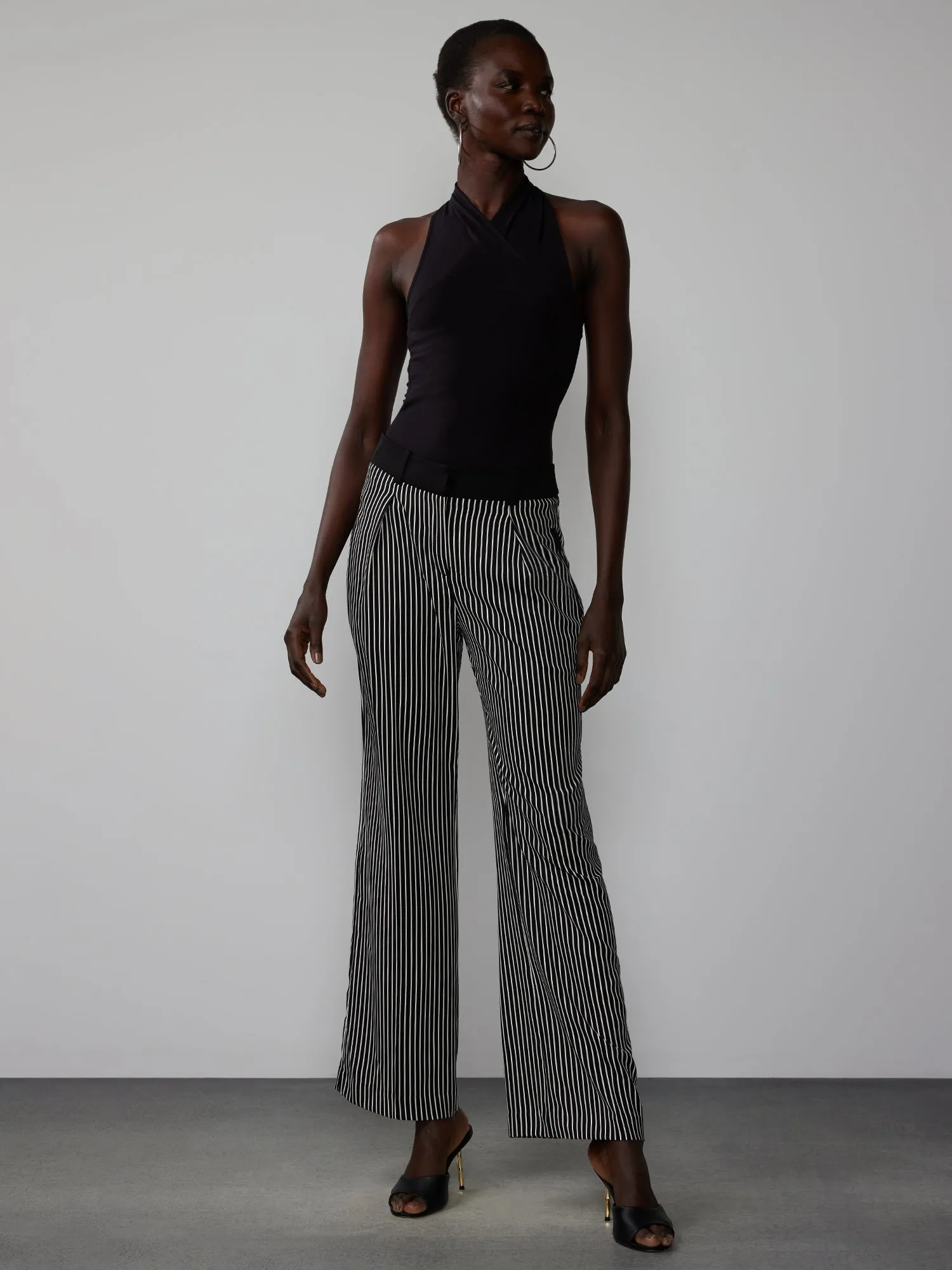 Tall Yarn-Dyed Striped Wide Leg Pant