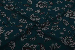 Teal Printed Georgette Fabric