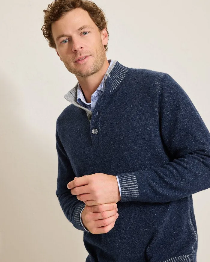 Tommy Bahama Soft Sands Cashmere Mock-Neck Sweater | Midnight Blue