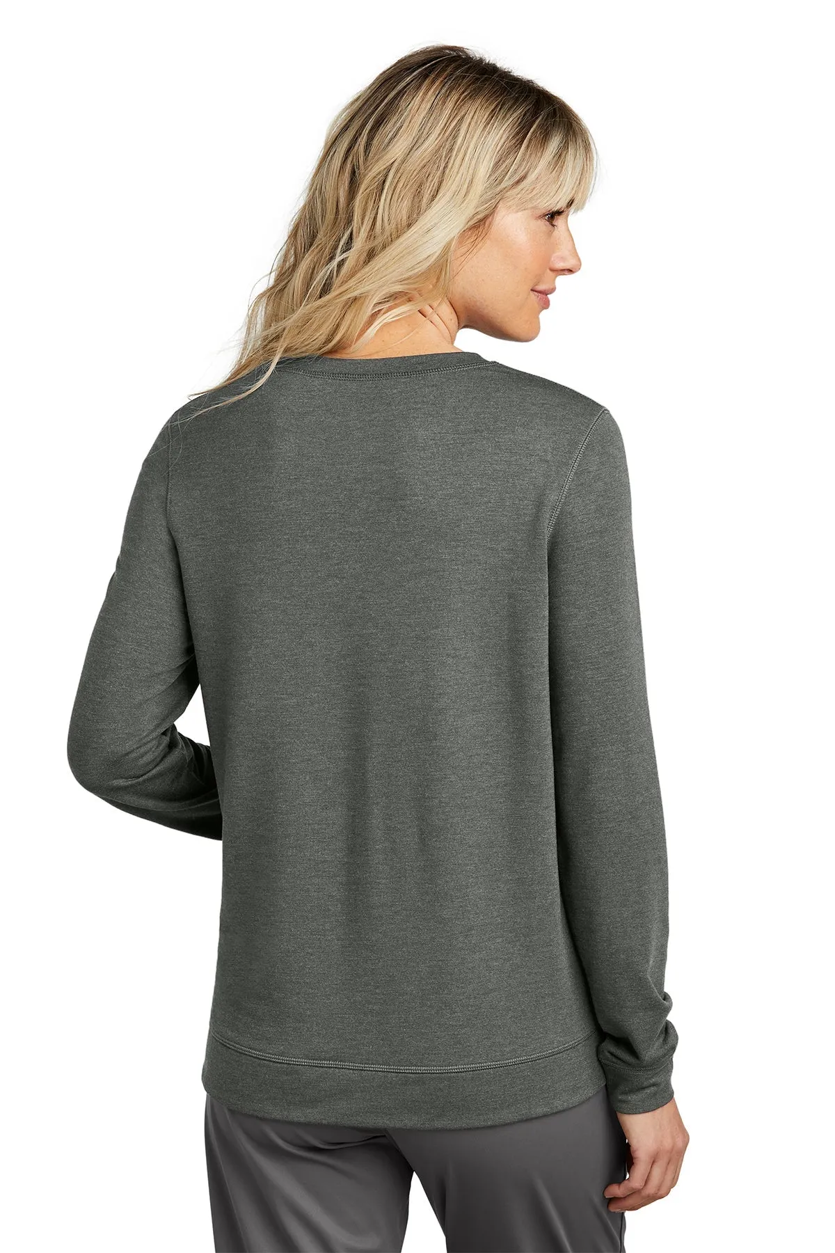 TravisMathew Ladies Custom Crew Sweatshirts, Dark Grey Heather