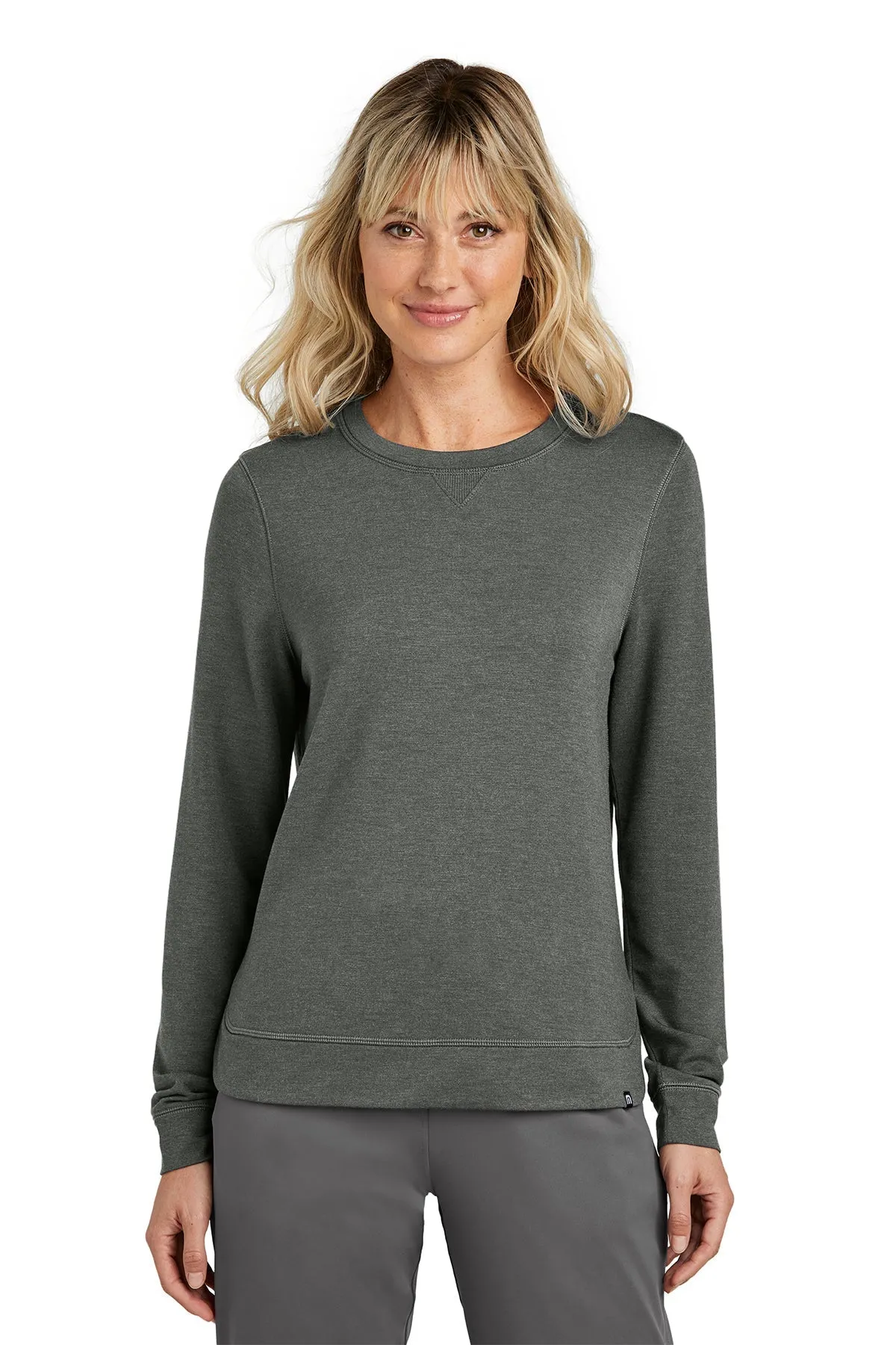 TravisMathew Ladies Custom Crew Sweatshirts, Dark Grey Heather