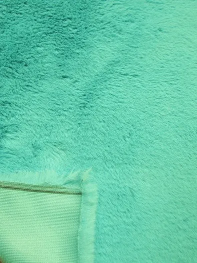 Turquoise Half Shag Faux Fur Fabric (Beaver) / Sold By The Yard