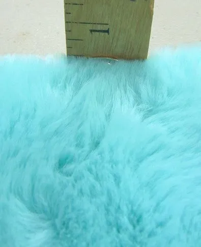 Turquoise Half Shag Faux Fur Fabric (Beaver) / Sold By The Yard