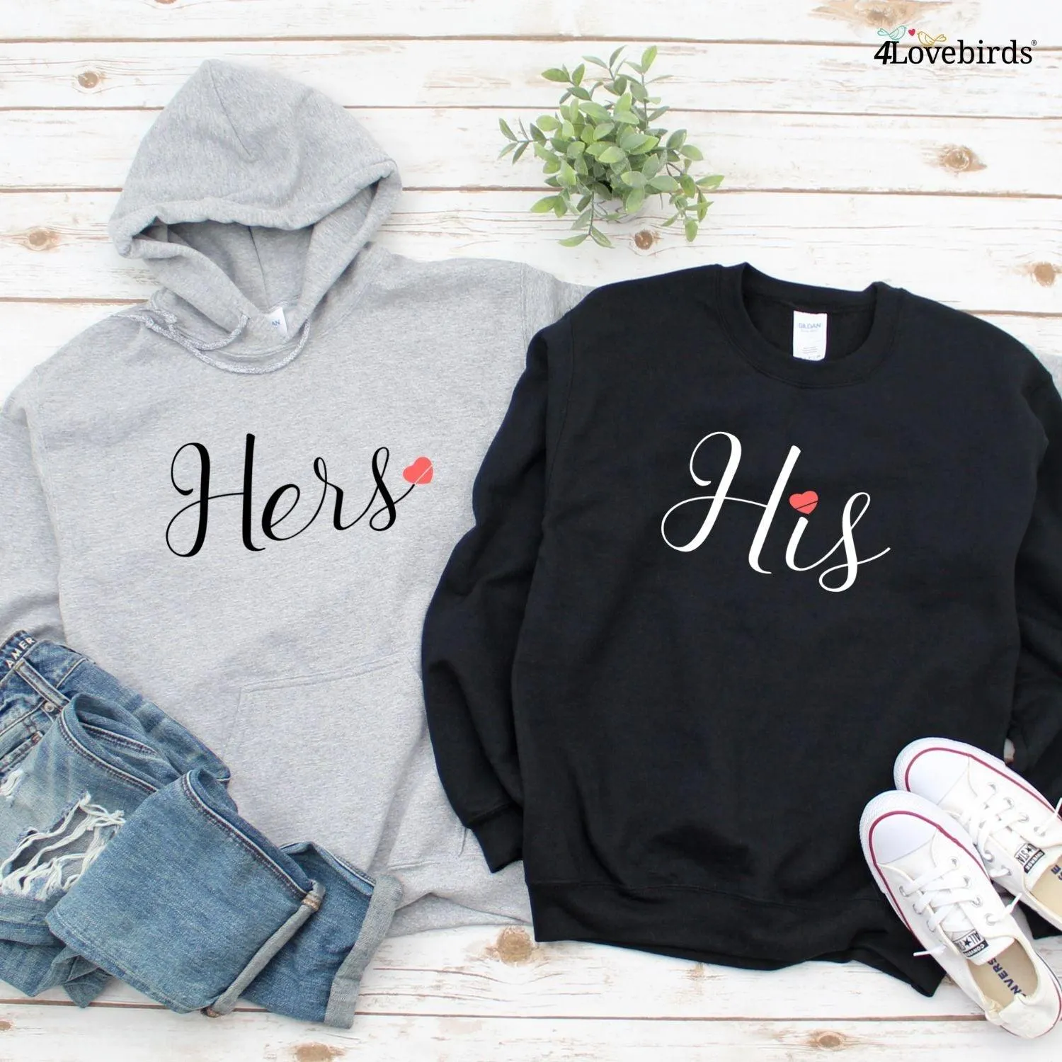 Valentine's Day Matching Sets: His & Hers Hoodies & Sweatshirts for Couples!