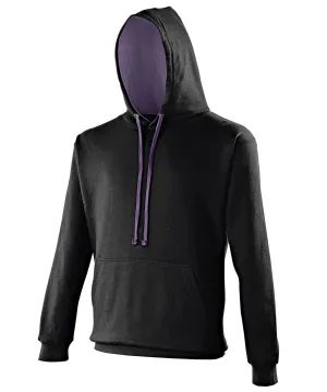 Varsity hoodie | Jet Black/Purple