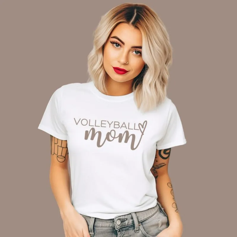 Volleyball Mom Heartfelt Design PNG Download