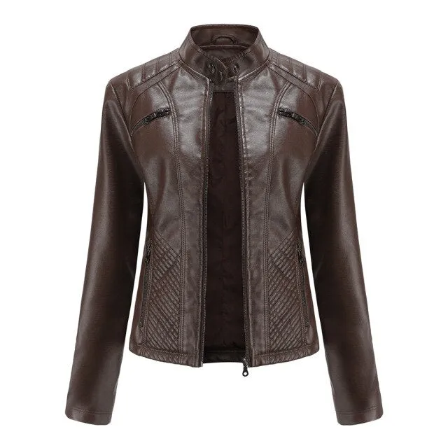 Women's Motorcycle Leather Jacket