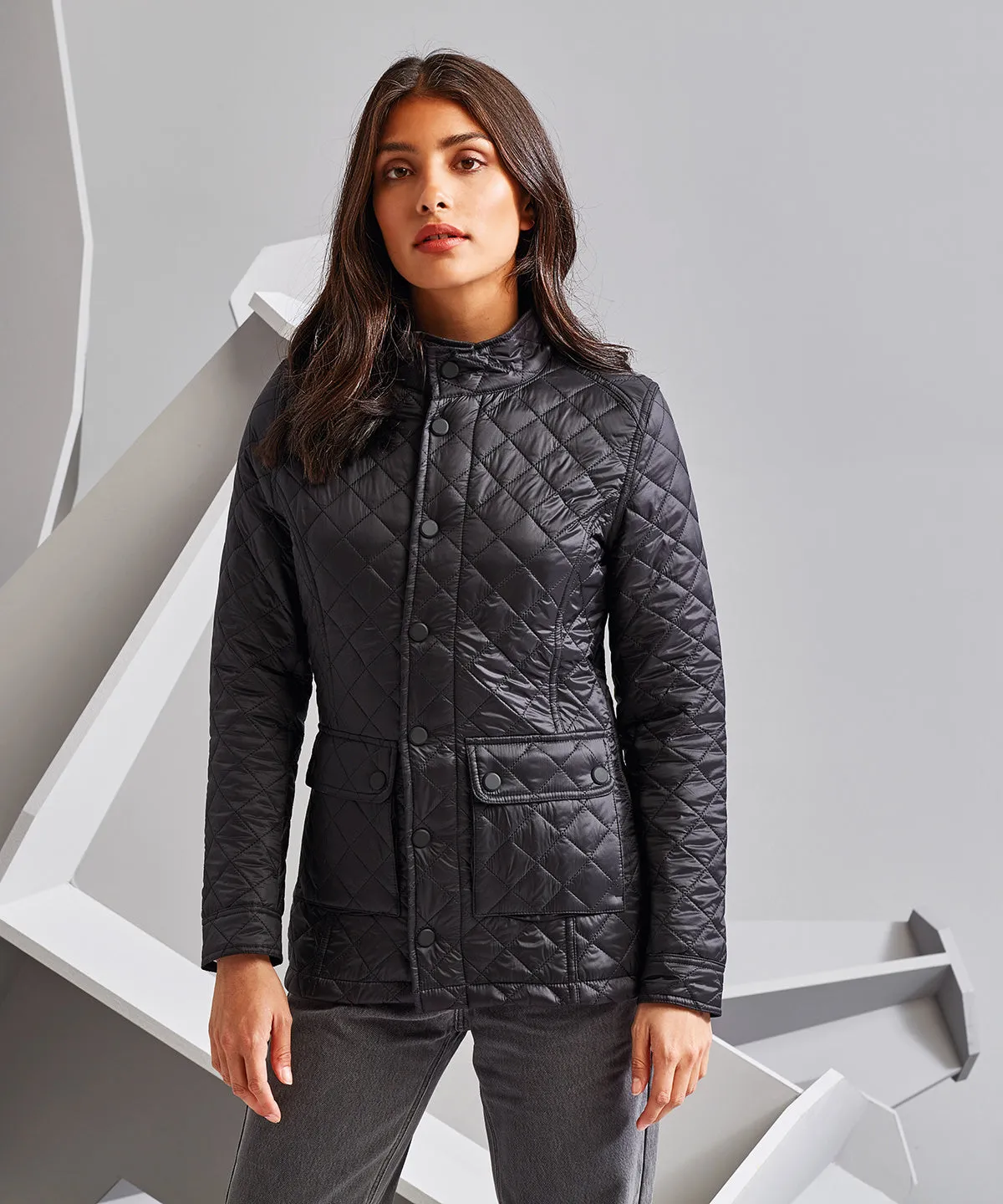 Womens Quartic quilt jacket | Navy